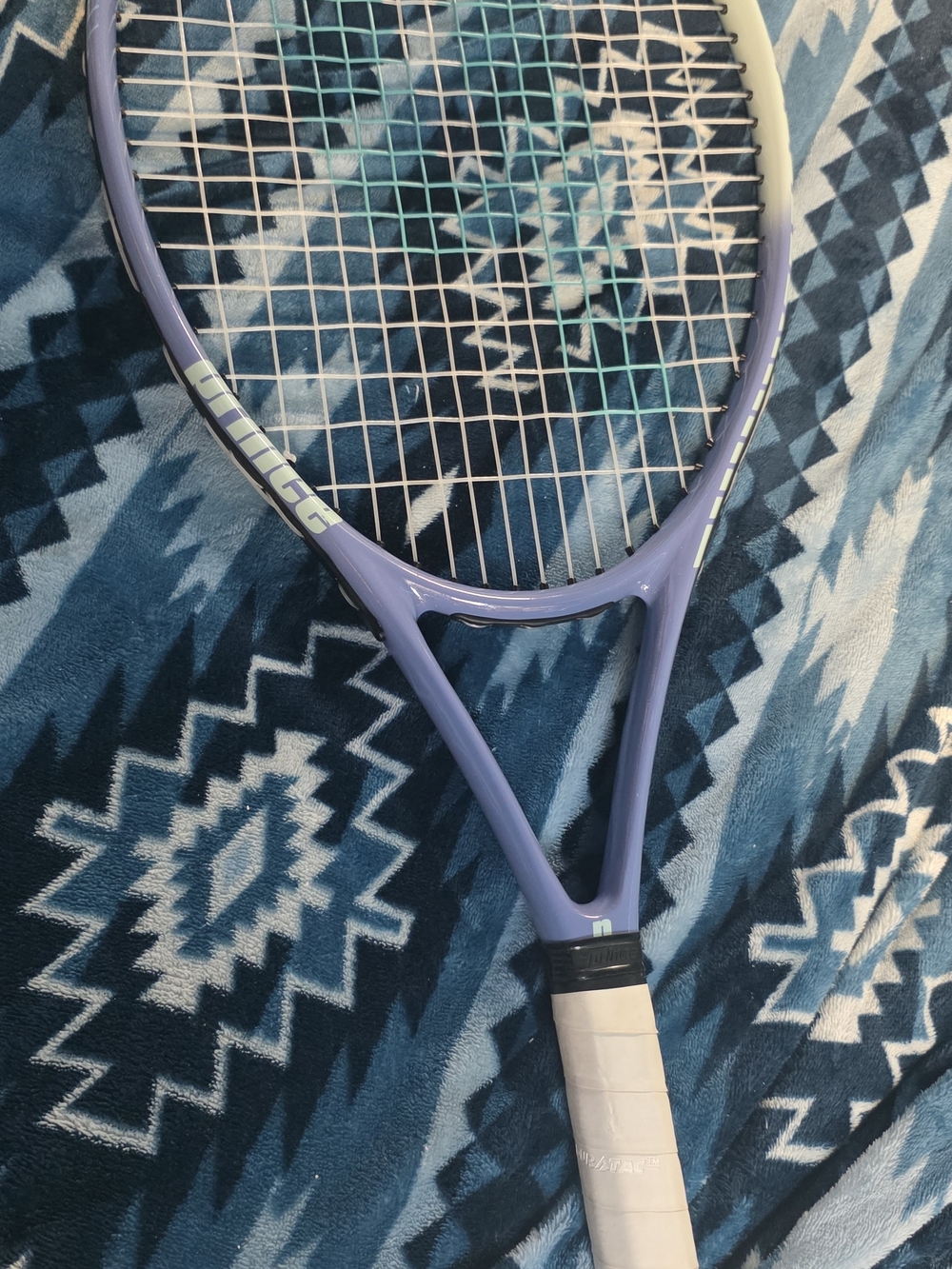 Prince Lavender and White Tennis Racket